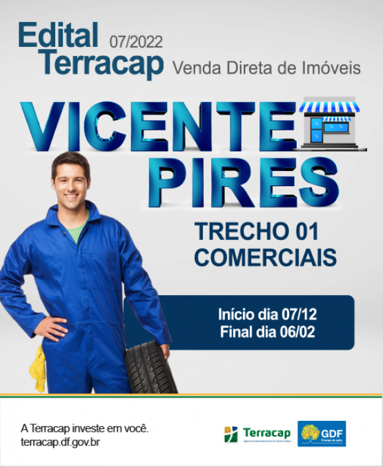 Edital 07/2022 - SH VICENTE PIRES TRECHO 01 - COMERCIAIS